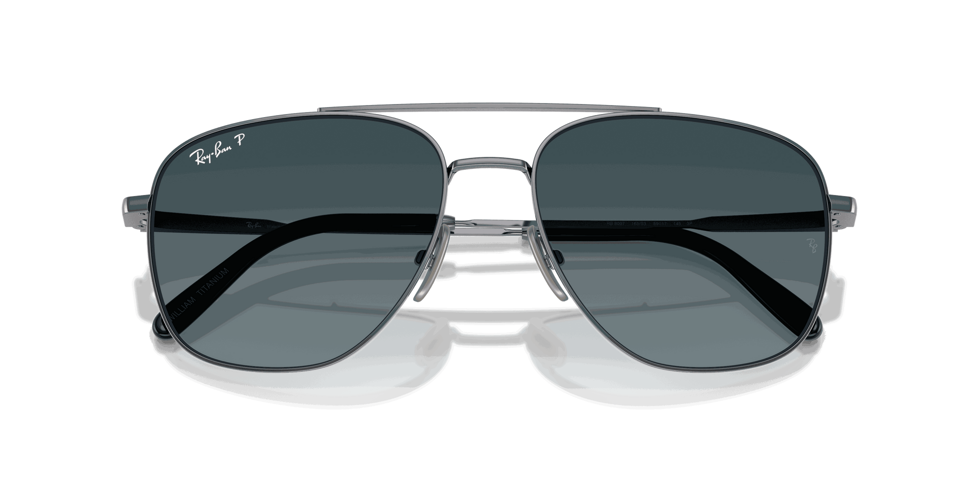 [Blue Gradient Lenses, Polished Gunmetal Frame]
