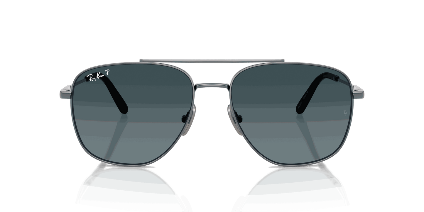 [Blue Gradient Lenses, Polished Gunmetal Frame]