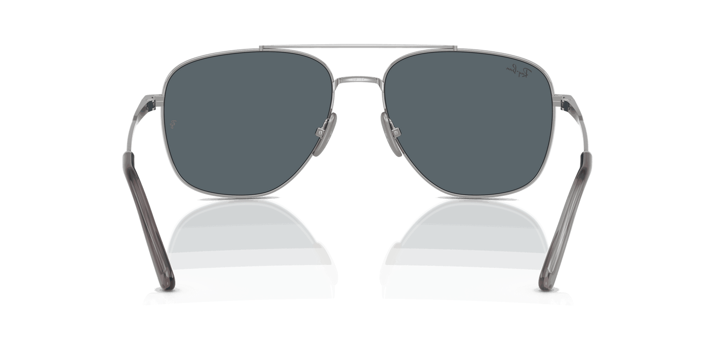 [Blue Lenses, Polished Silver Frame]