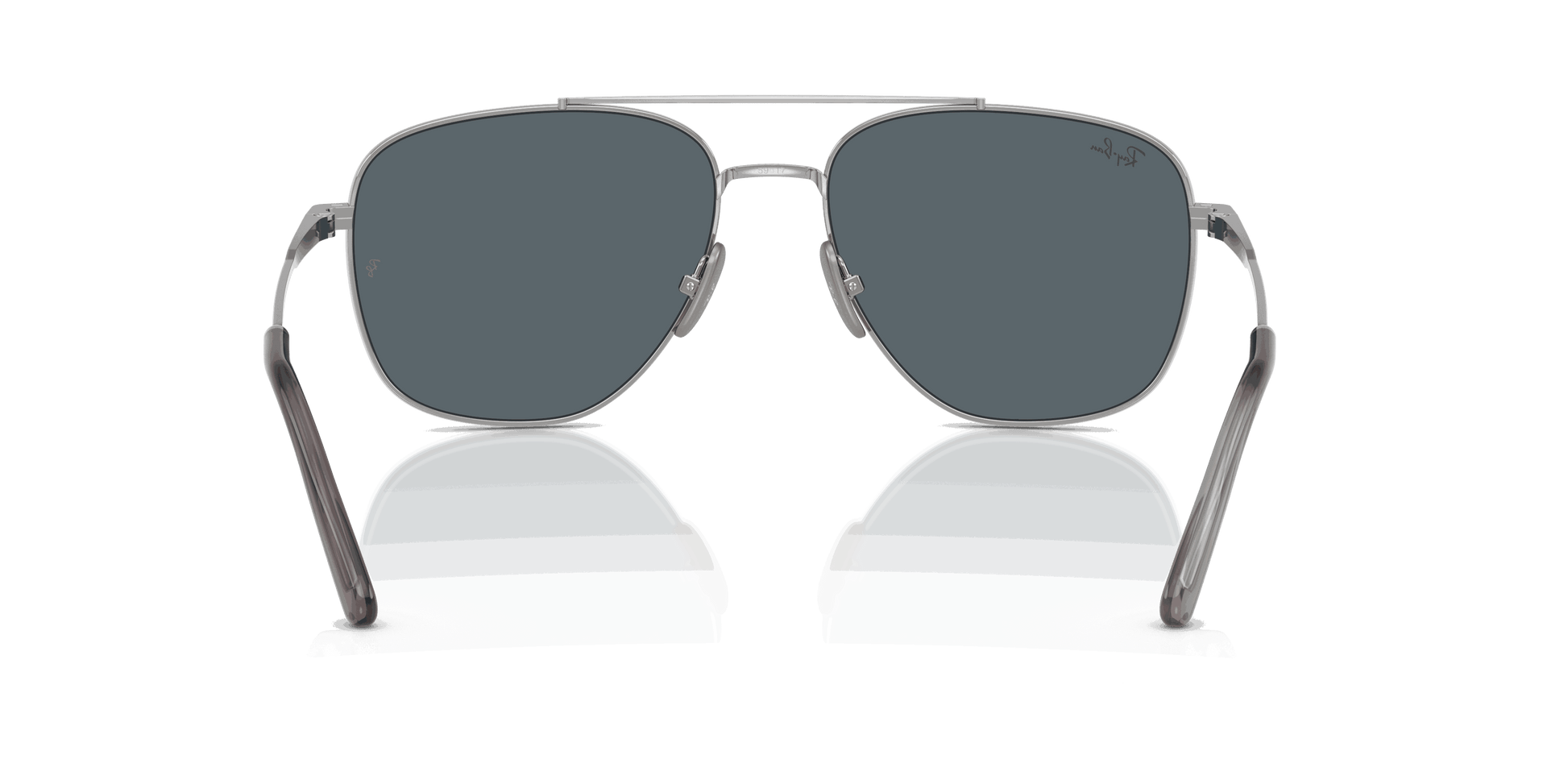 [Blue Lenses, Polished Silver Frame]