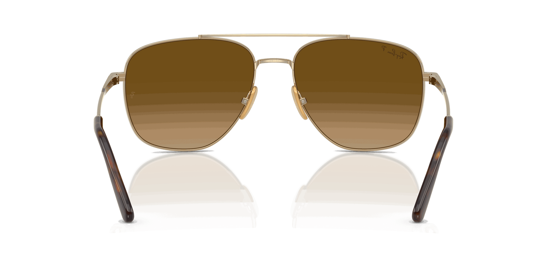 [Brown Gradient Polarized Lenses, Polished Arista Gold Frame]