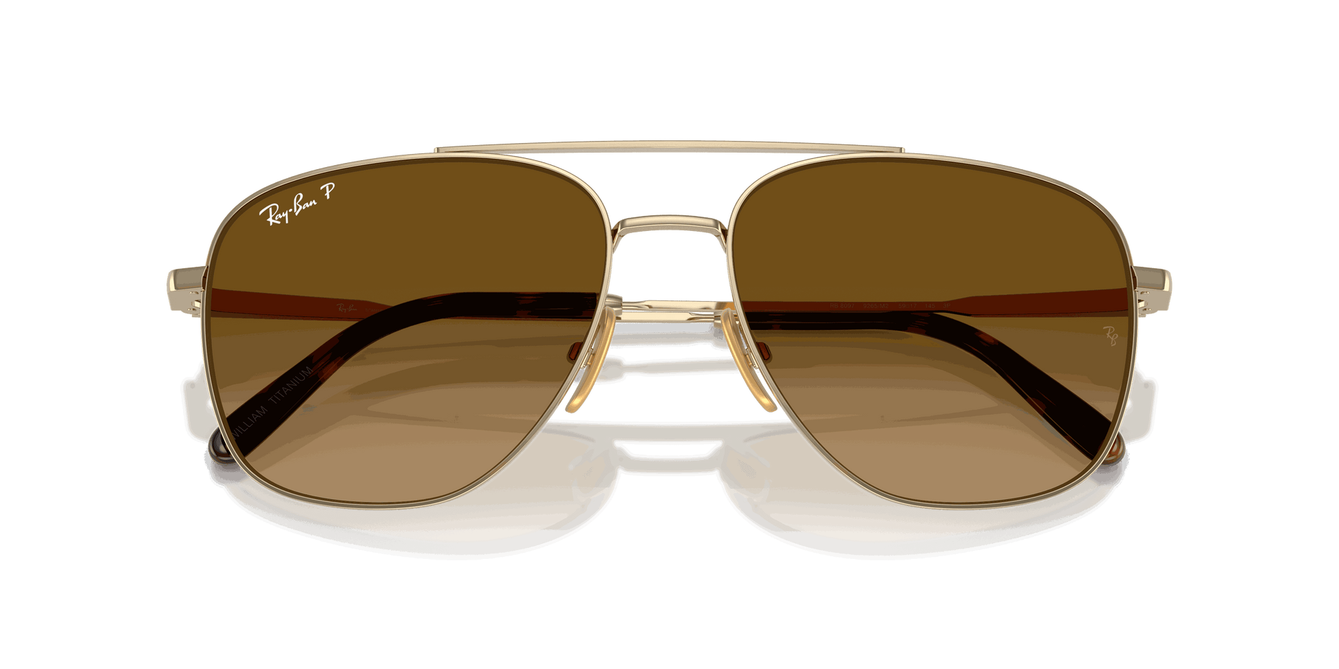[Brown Gradient Polarized Lenses, Polished Arista Gold Frame]