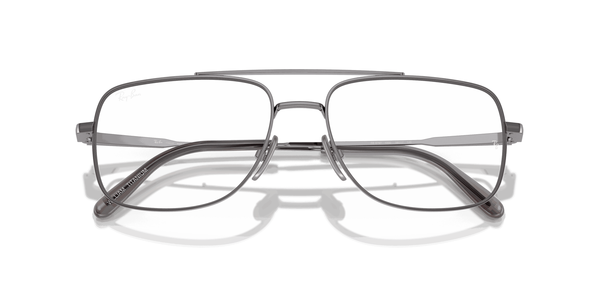 [Clear Lenses, Polished Gunmetal Frame]
