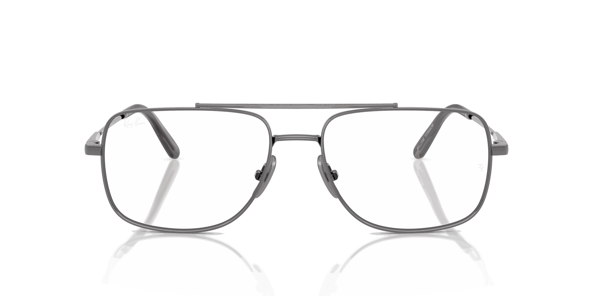 [Clear Lenses, Polished Gunmetal Frame]