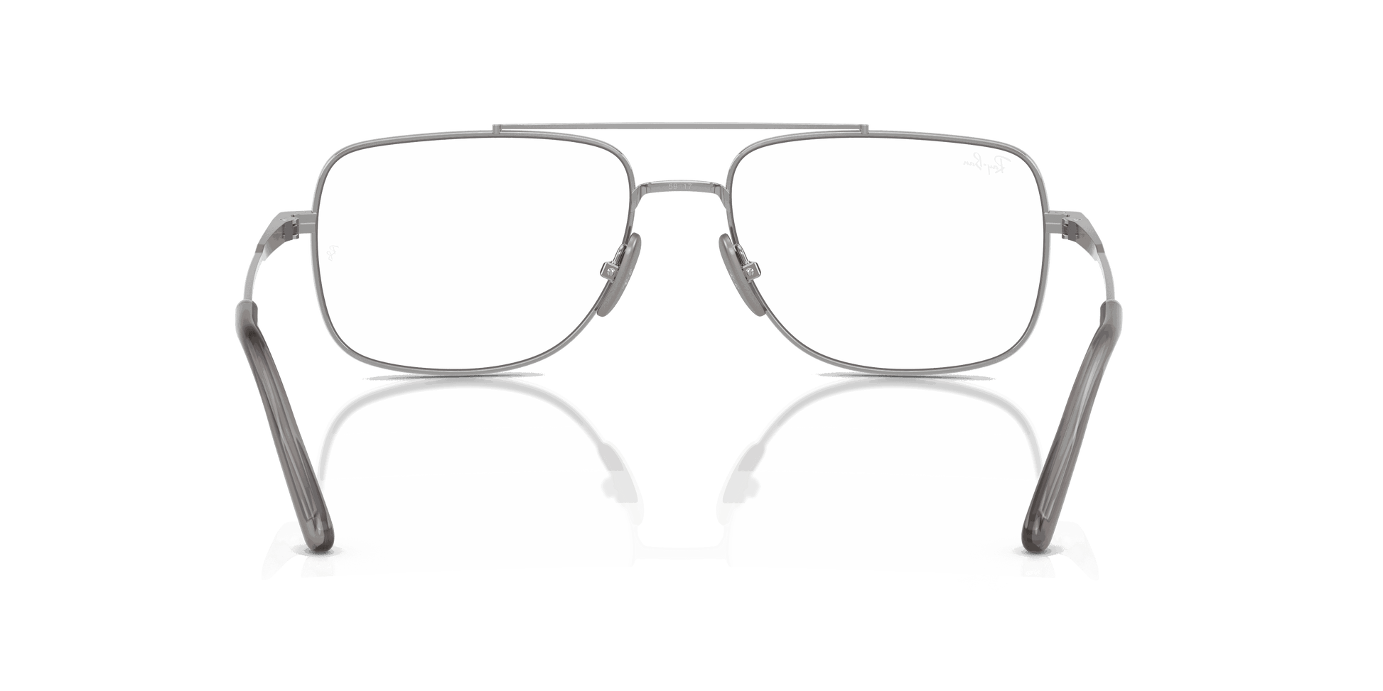 [Clear Lenses, Polished Silver Frame]
