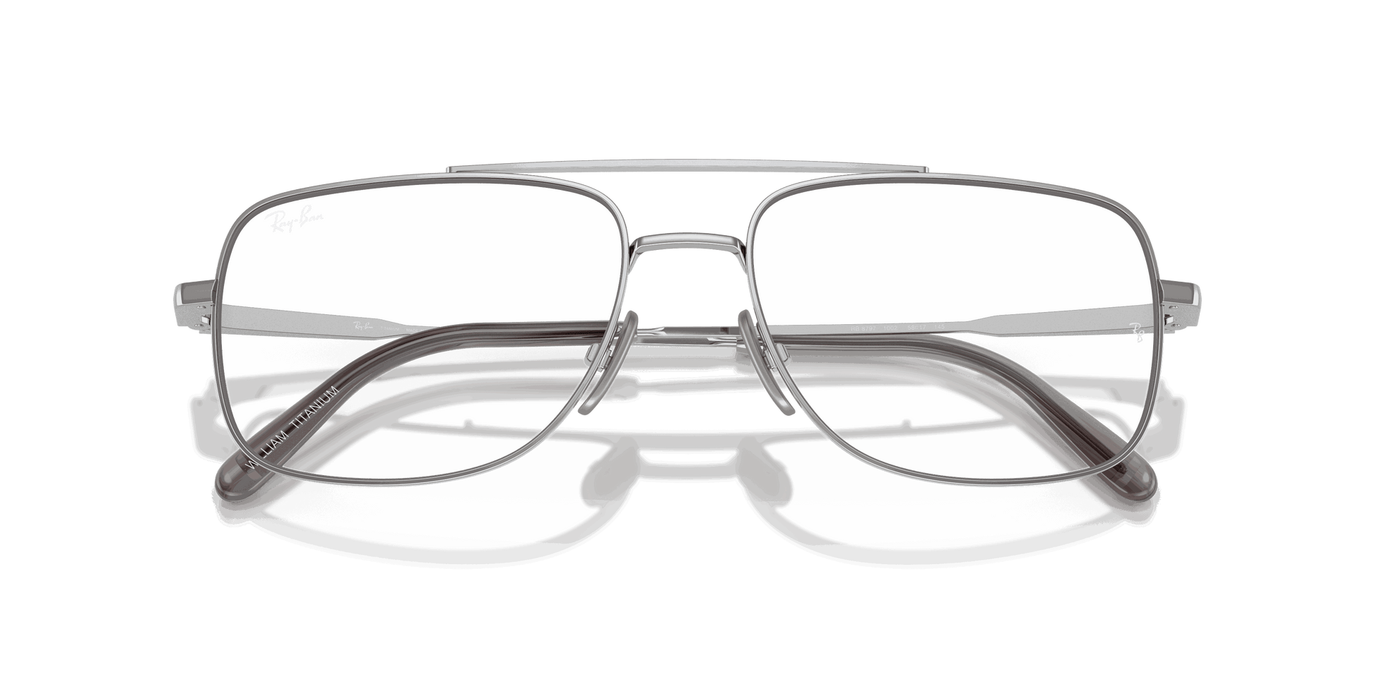 [Clear Lenses, Polished Silver Frame]