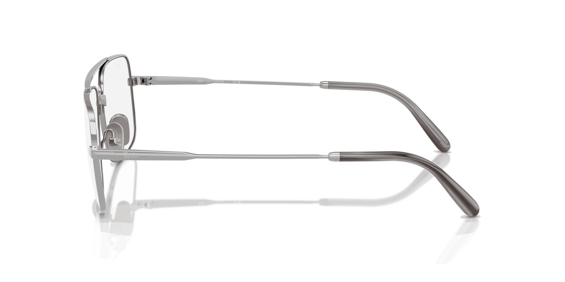 [Clear Lenses, Polished Silver Frame]