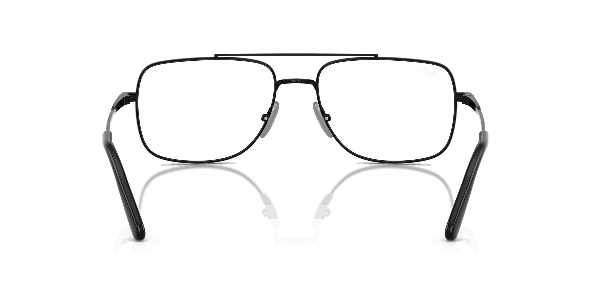 [Clear Lenses, Polished Black Frame]