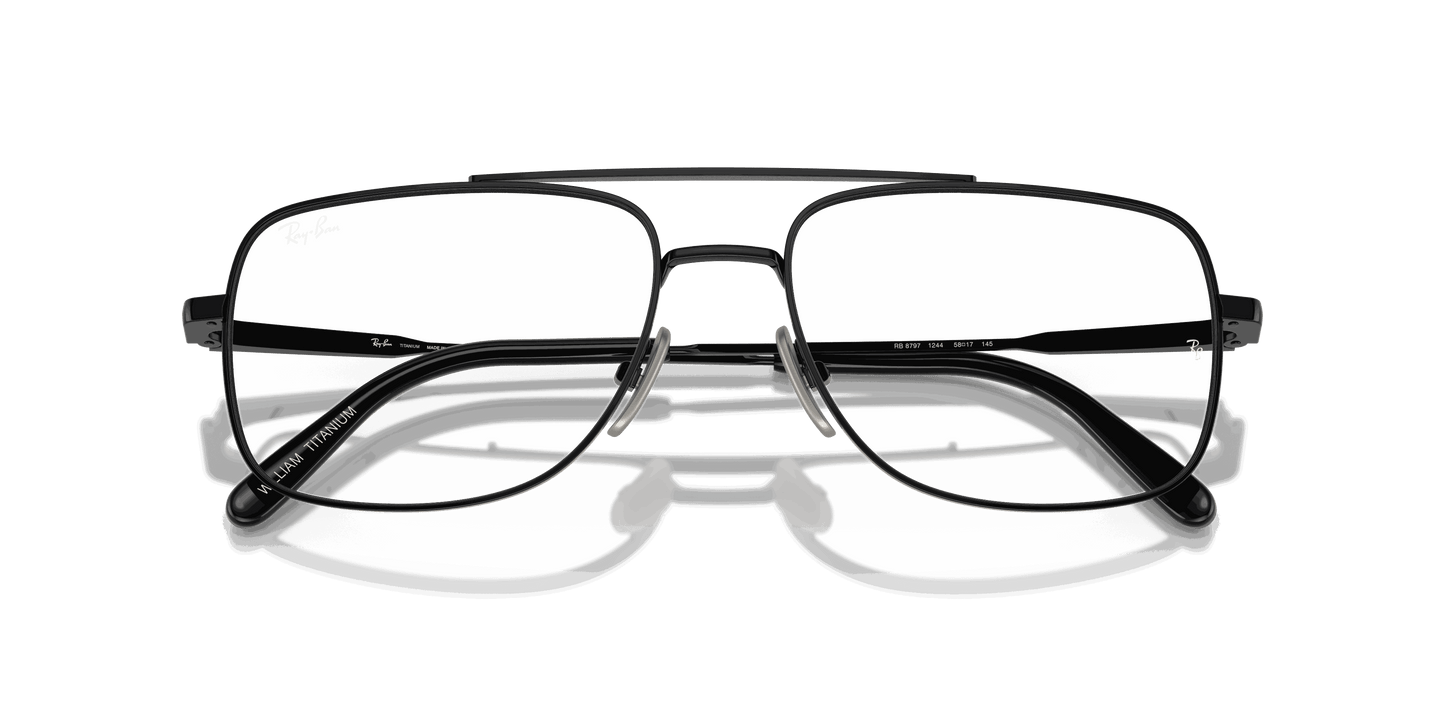 [Clear Lenses, Polished Black Frame]