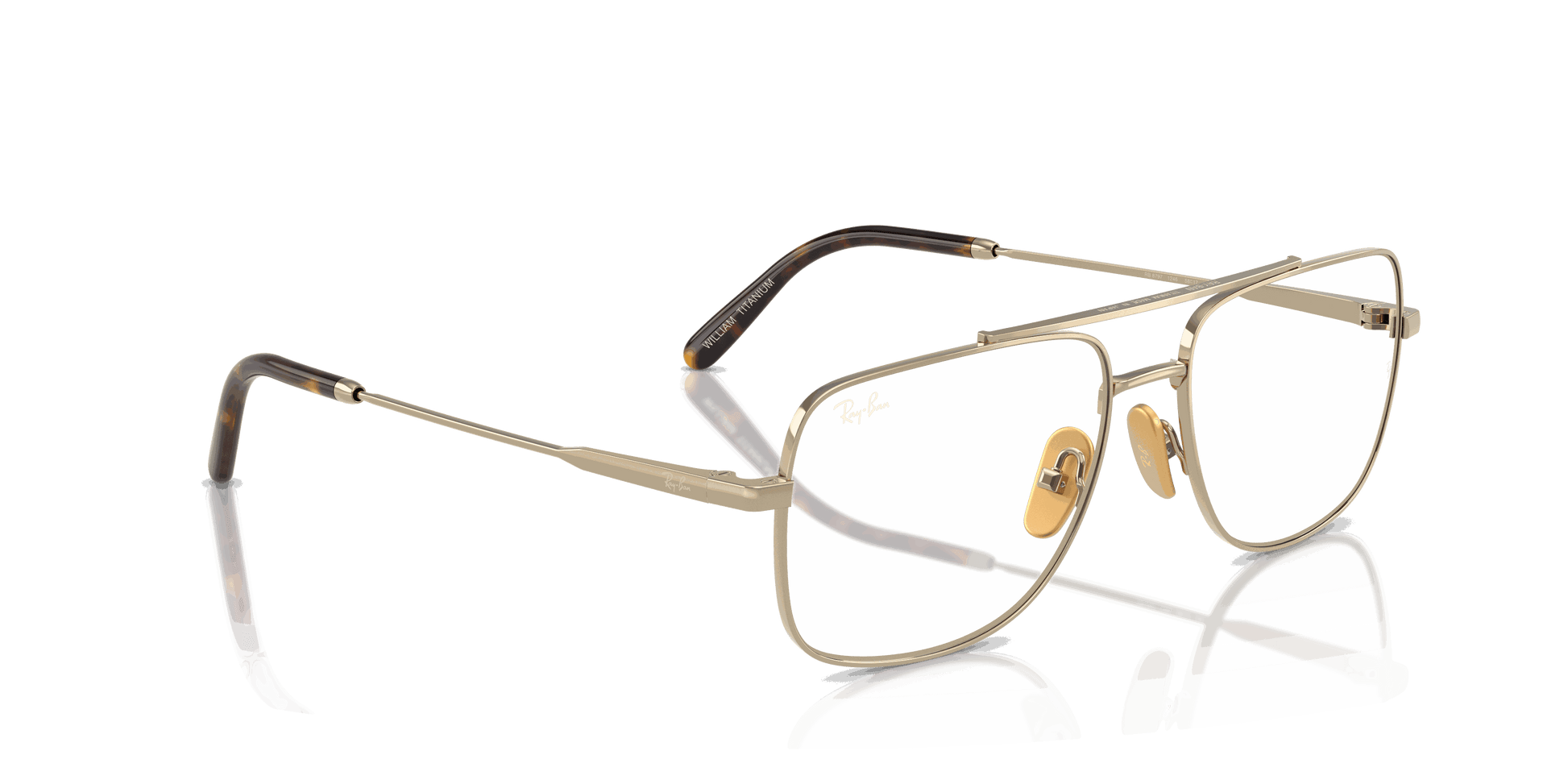 [Clear Lenses, Polished Arista Gold Frame]