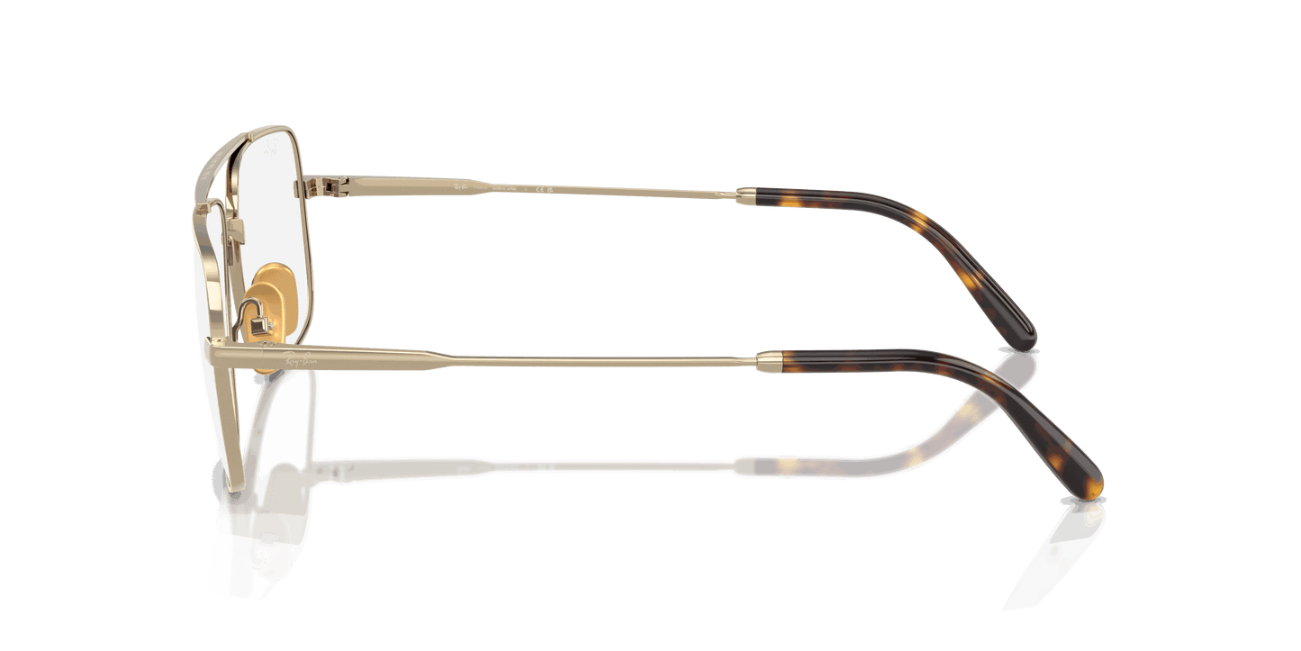 [Clear Lenses, Polished Arista Gold Frame]