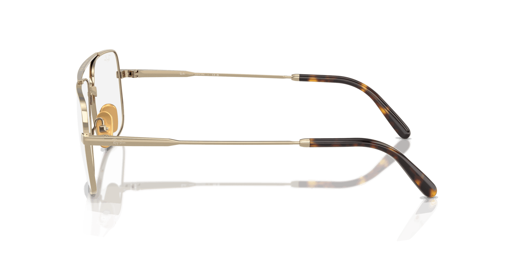 [Clear Lenses, Polished Arista Gold Frame]