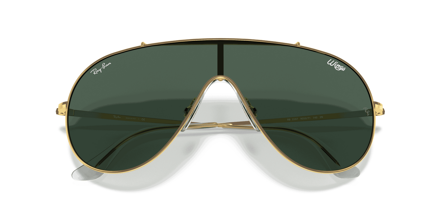 [Dark Green Lenses, Polished Arista Gold Frame]