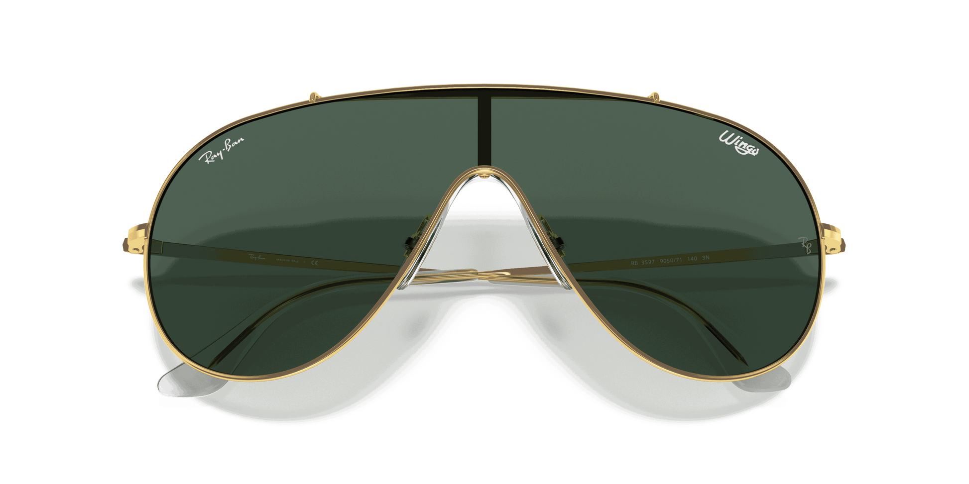 [Dark Green Lenses, Polished Arista Gold Frame]
