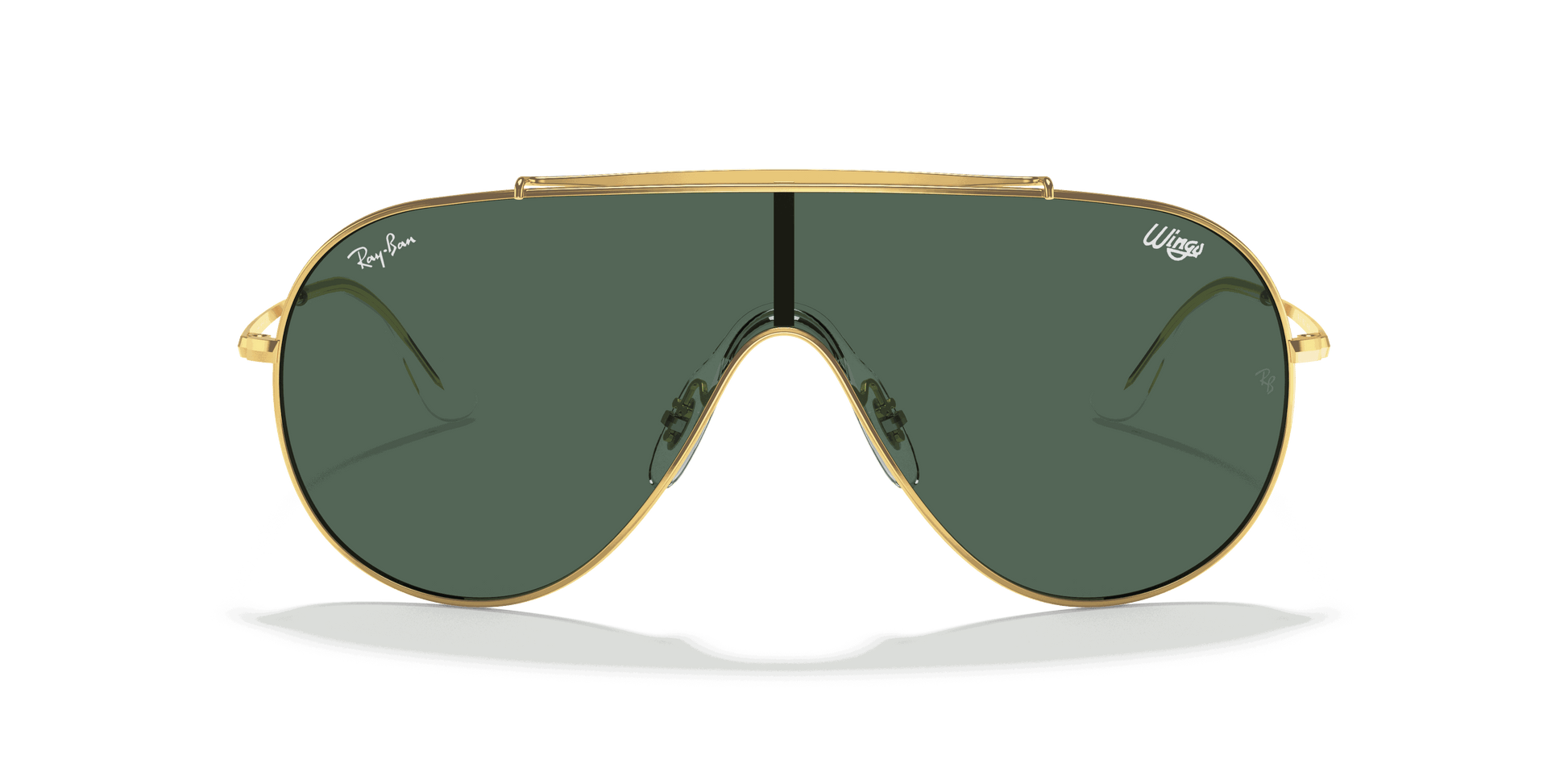 [Dark Green Lenses, Polished Arista Gold Frame]