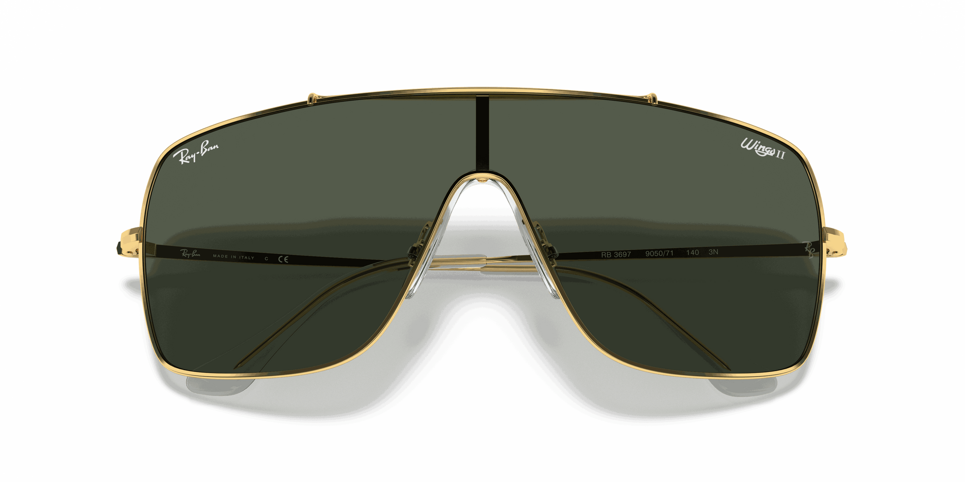 [Dark Green Lenses, Polished Arista Gold Frame]