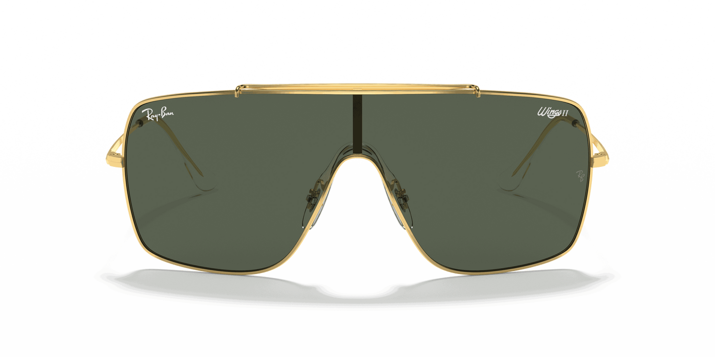 [Dark Green Lenses, Polished Arista Gold Frame]