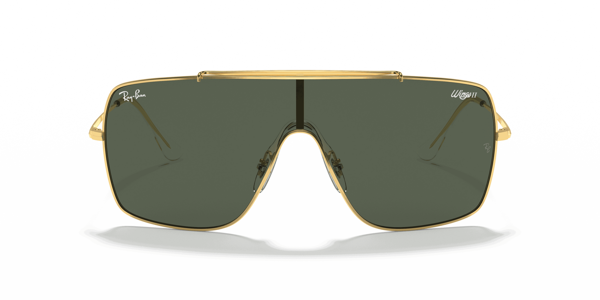 [Dark Green Lenses, Polished Arista Gold Frame]