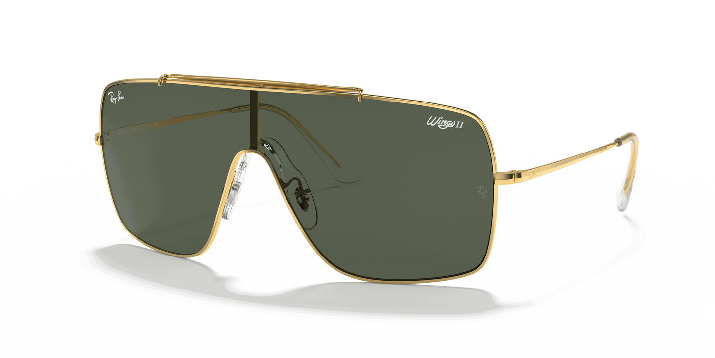 [Dark Green Lenses, Polished Arista Gold Frame]