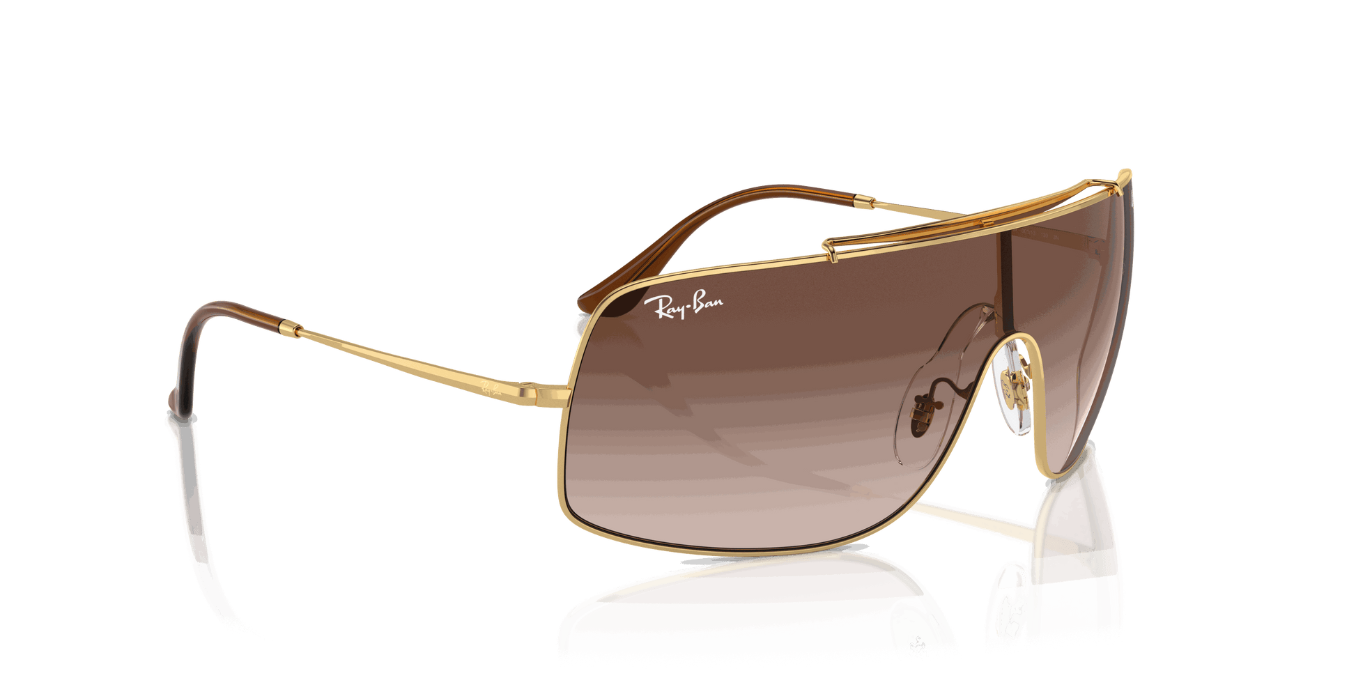 [Brown Lenses, Polished Arista Gold Frame]