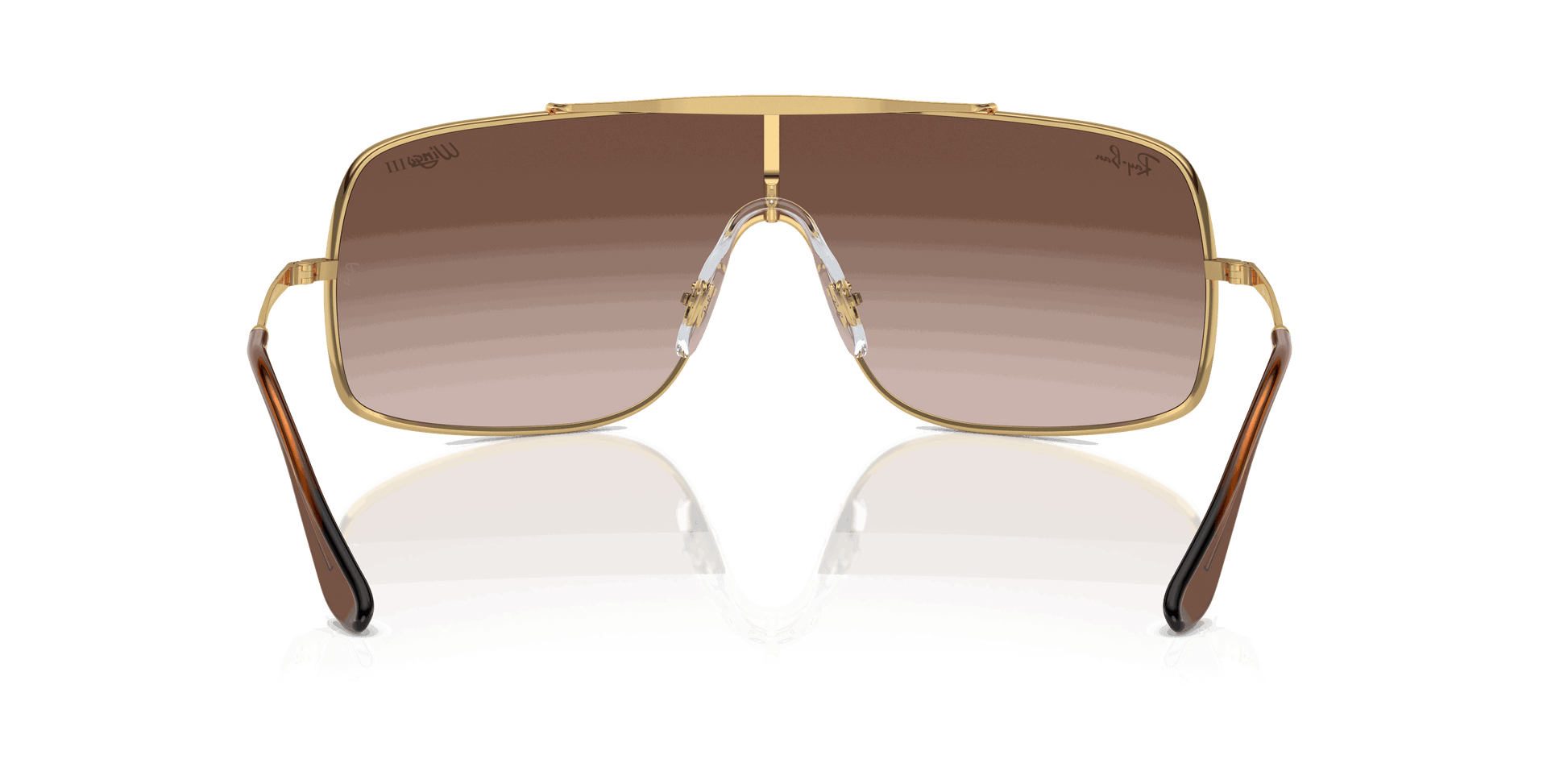 [Brown Lenses, Polished Arista Gold Frame]