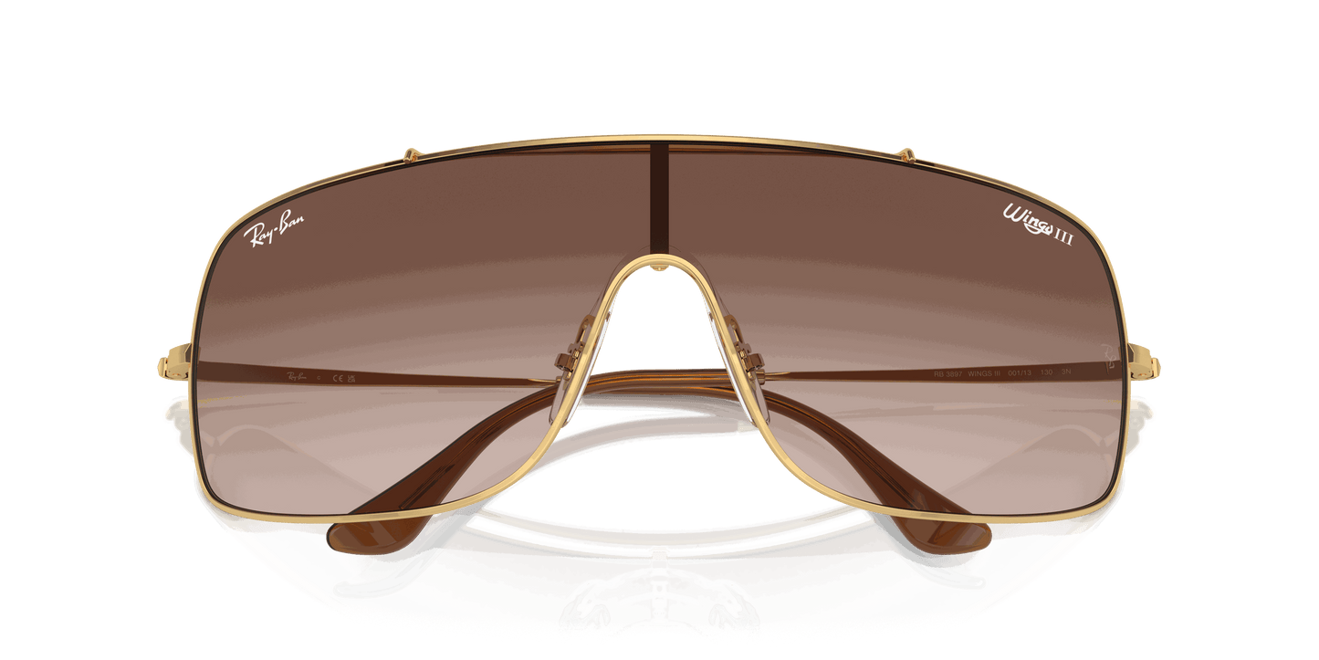 [Brown Lenses, Polished Arista Gold Frame]