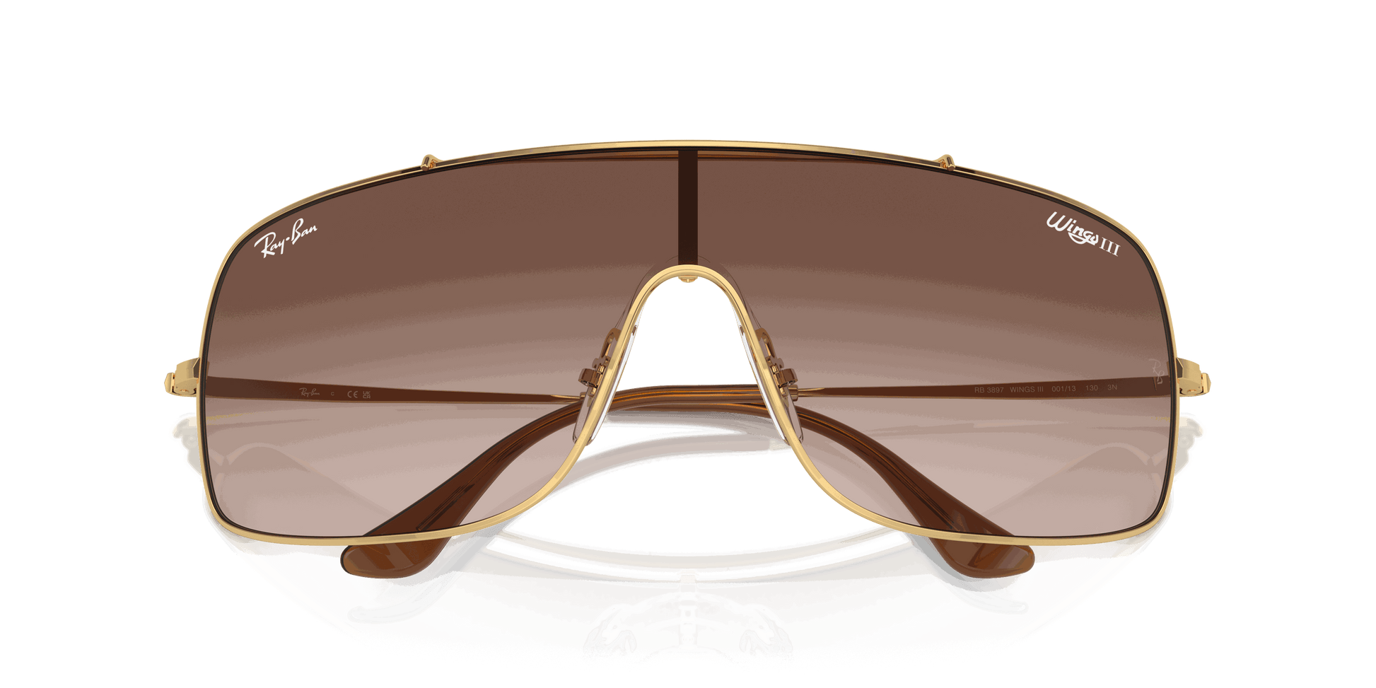 [Brown Lenses, Polished Arista Gold Frame]