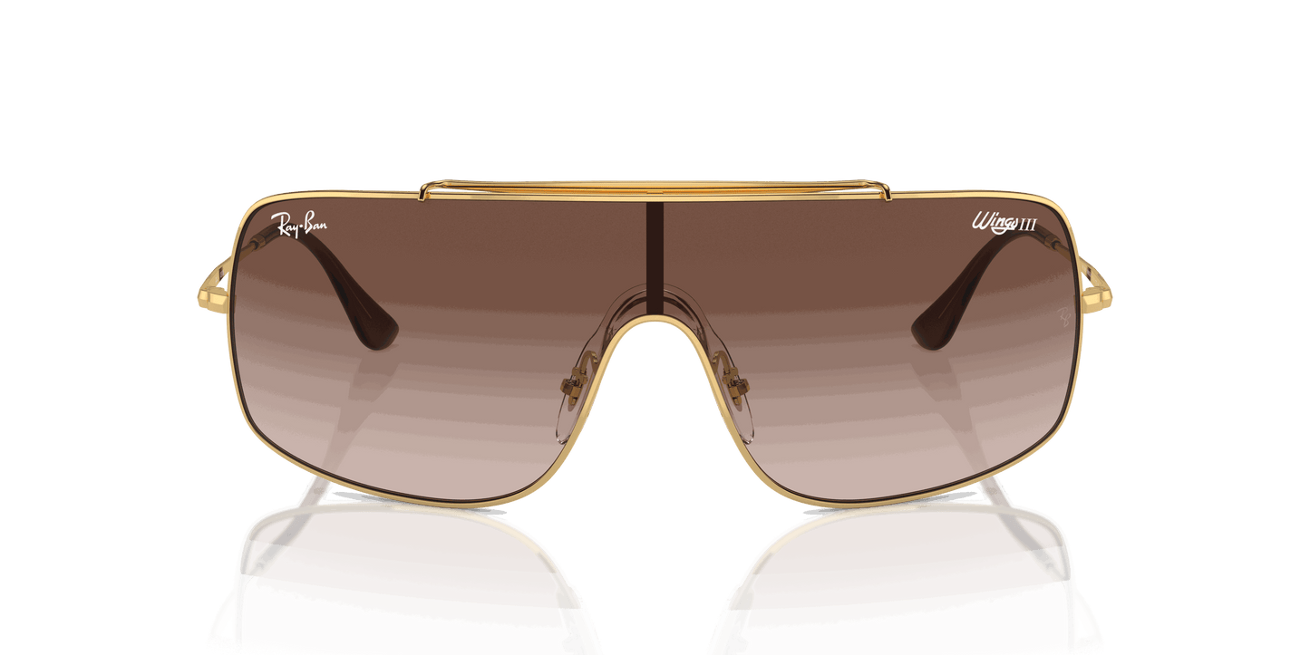 [Brown Lenses, Polished Arista Gold Frame]