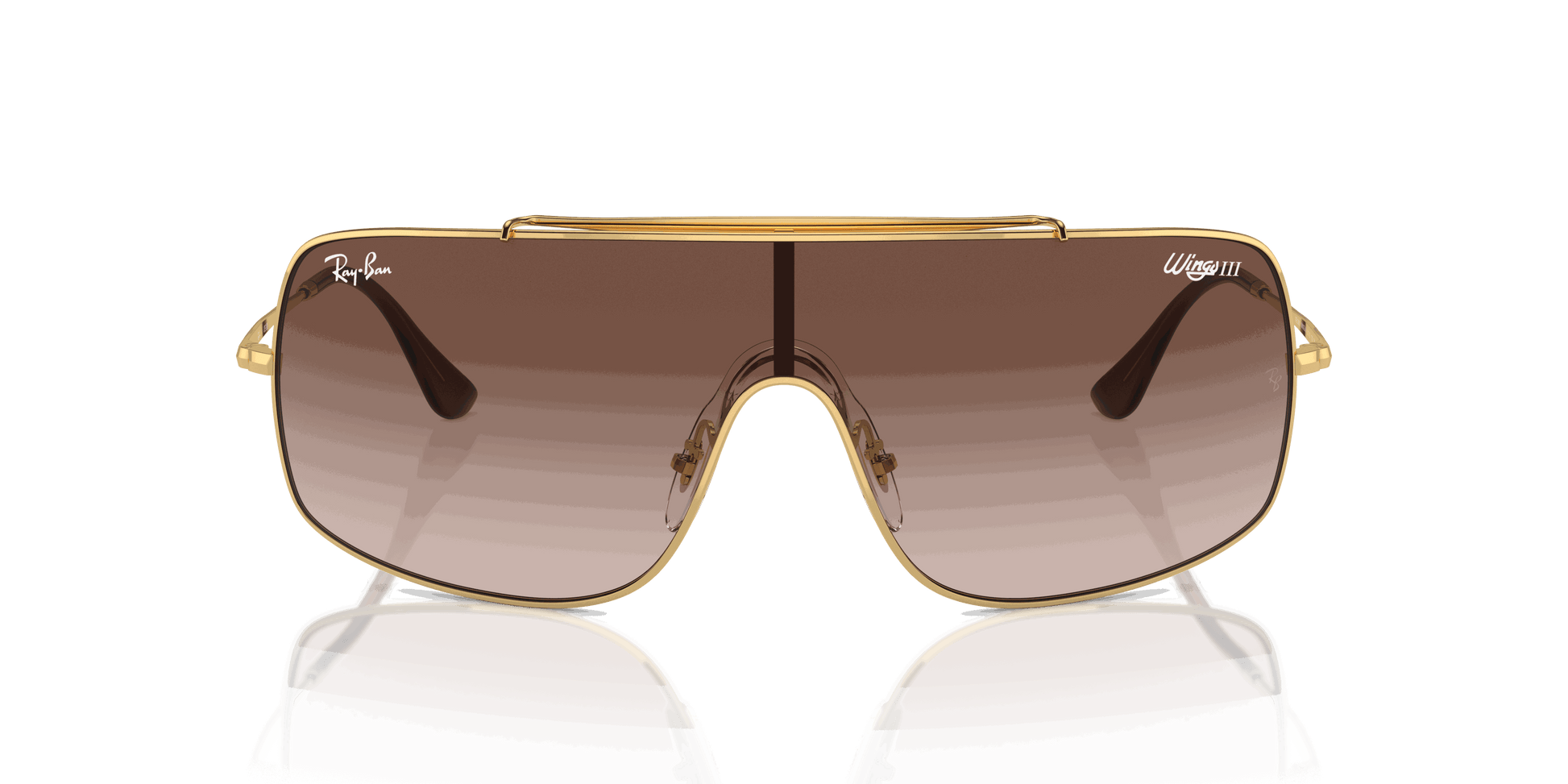 [Brown Lenses, Polished Arista Gold Frame]