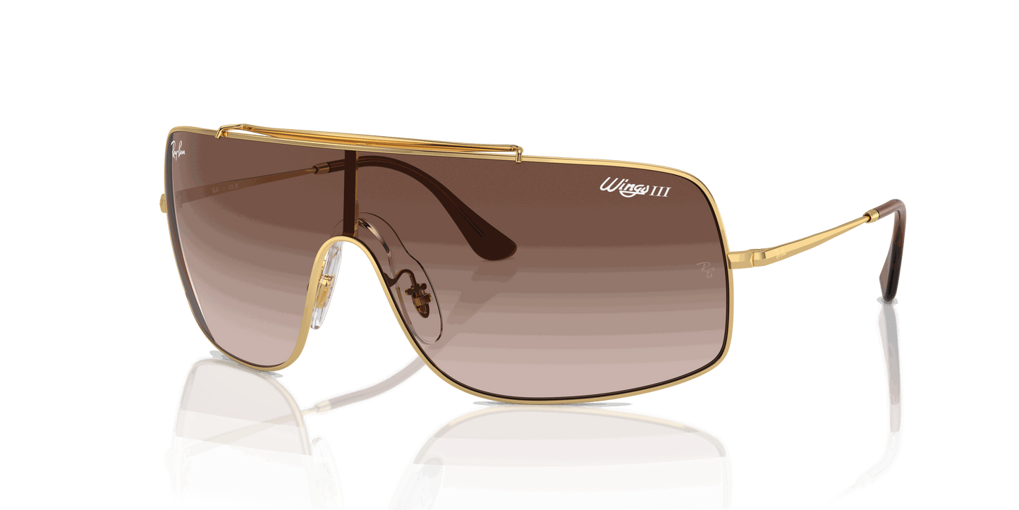 [Brown Lenses, Polished Arista Gold Frame]