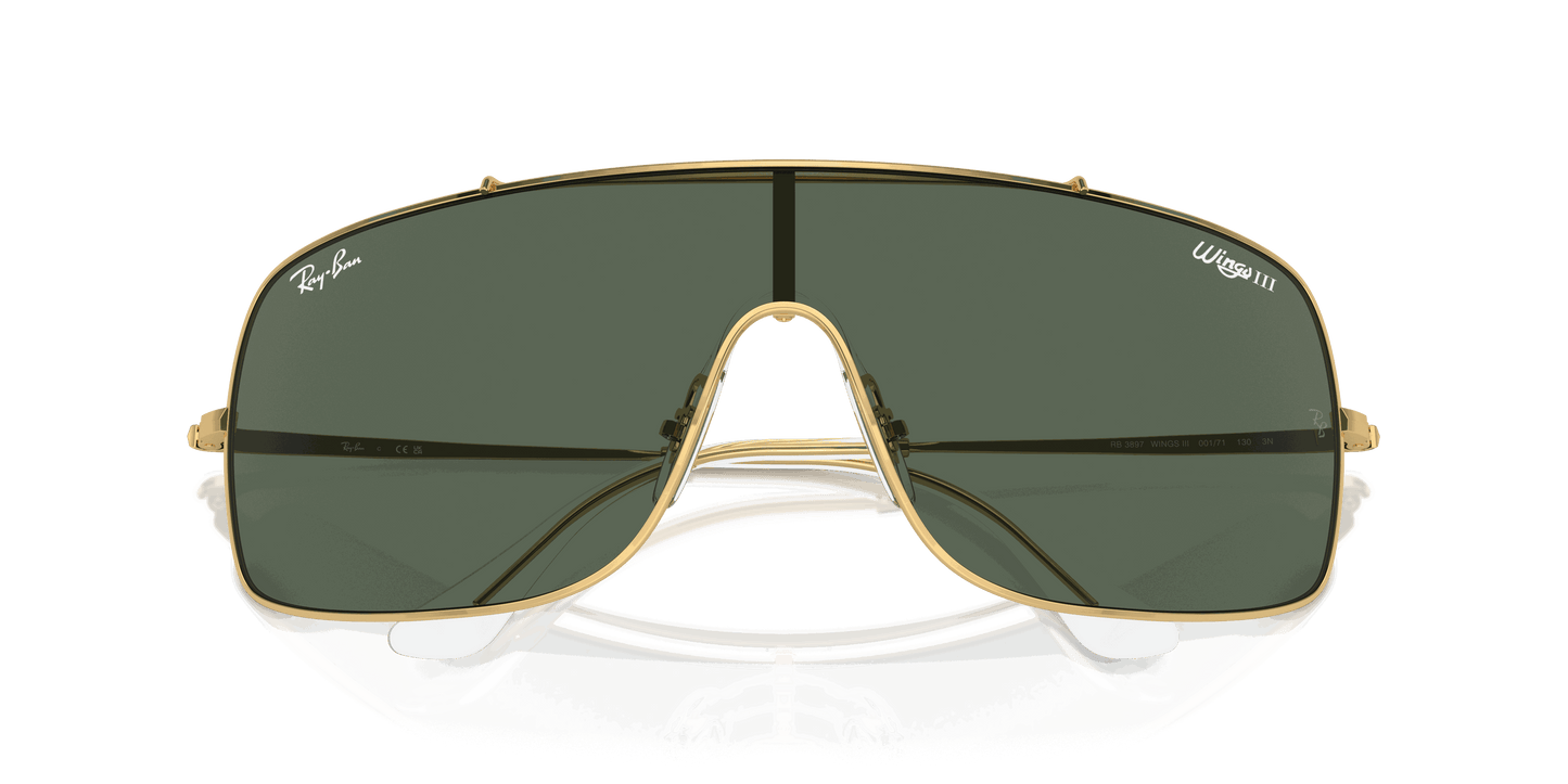 [Dark Green Lenses, Polished Arista Gold Frame]