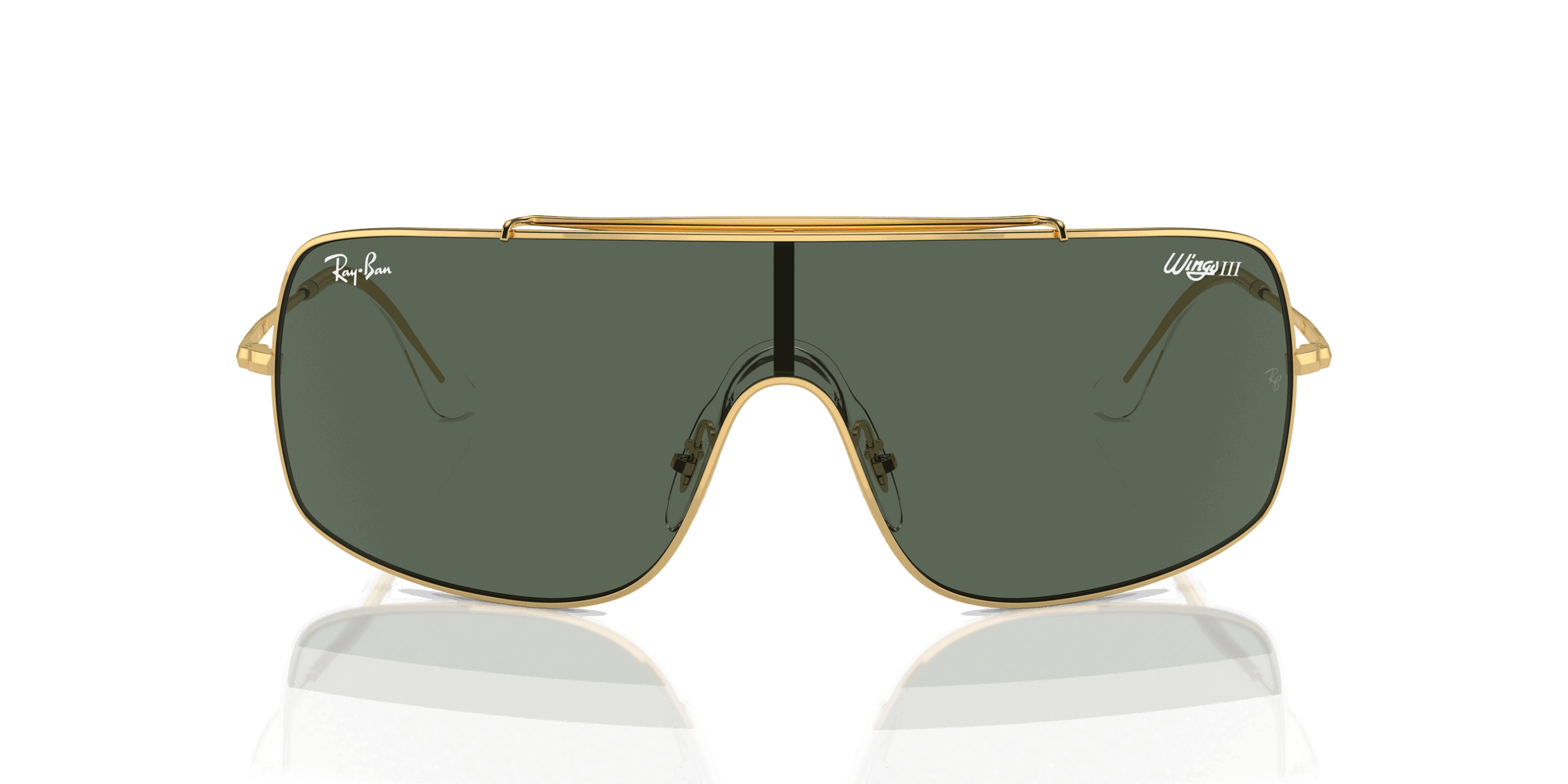 [Dark Green Lenses, Polished Arista Gold Frame]
