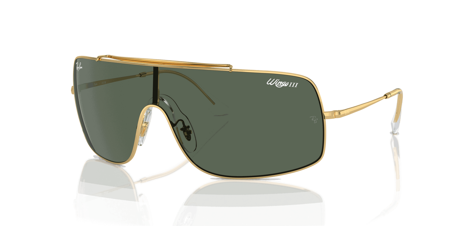 [Dark Green Lenses, Polished Arista Gold Frame]