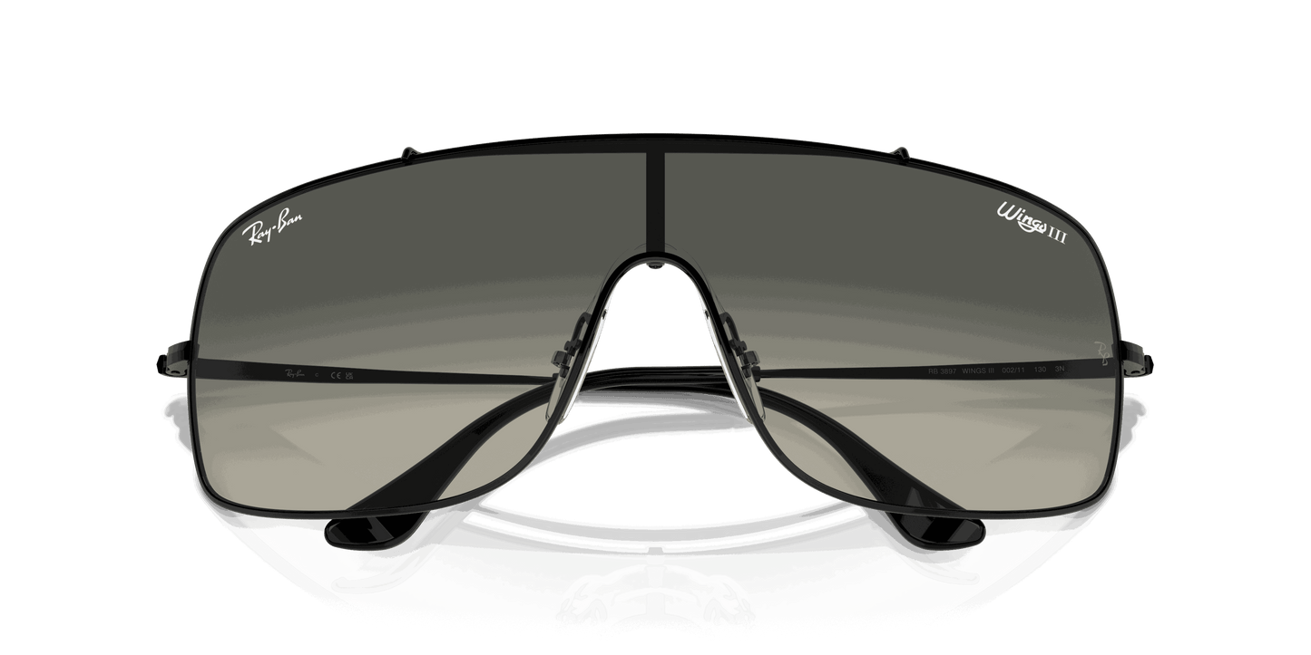 [Grey Lenses, Polished Black Frame]