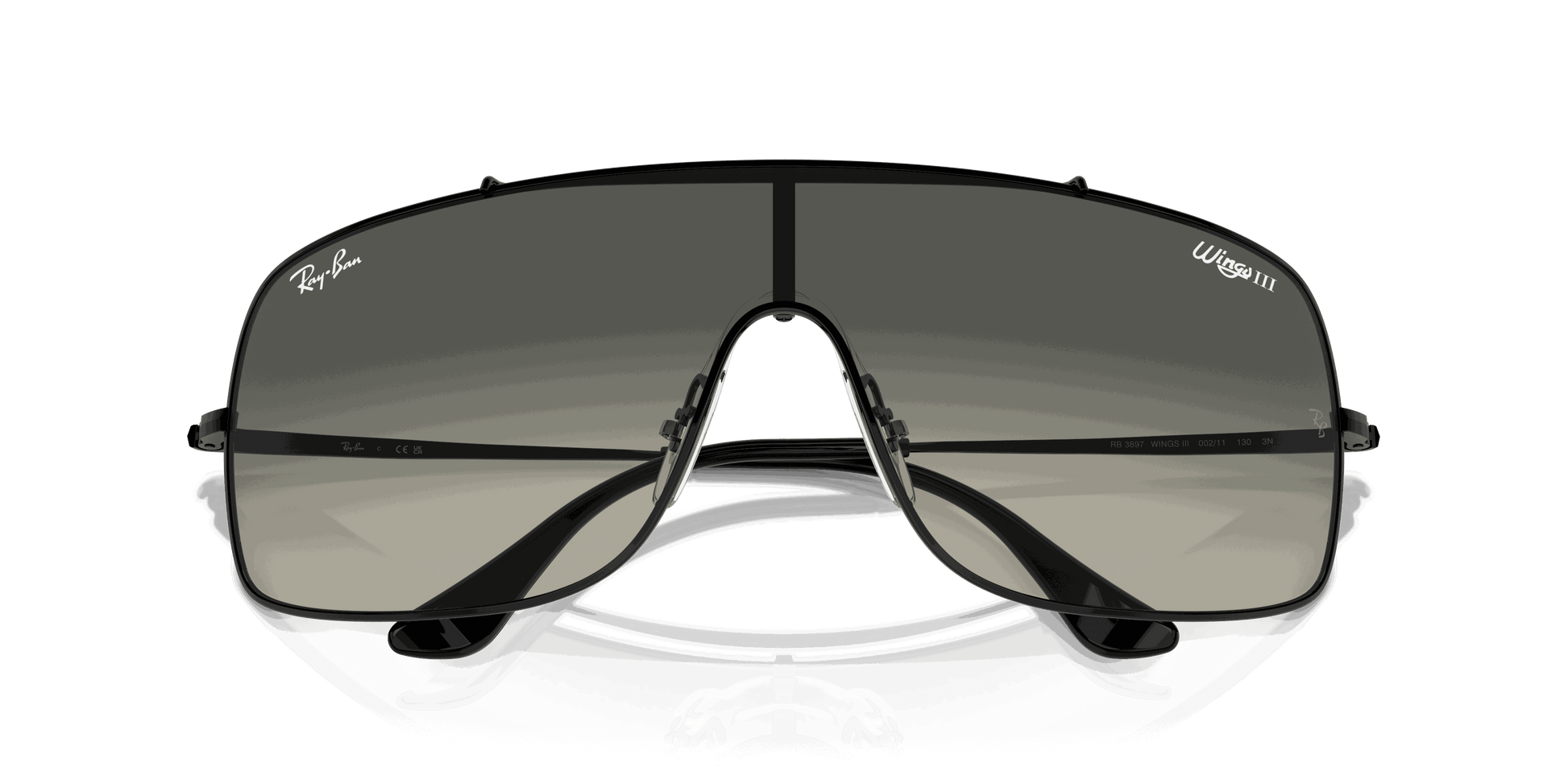 [Grey Lenses, Polished Black Frame]