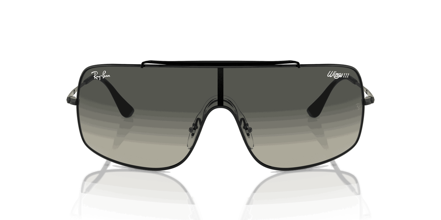 [Grey Lenses, Polished Black Frame]