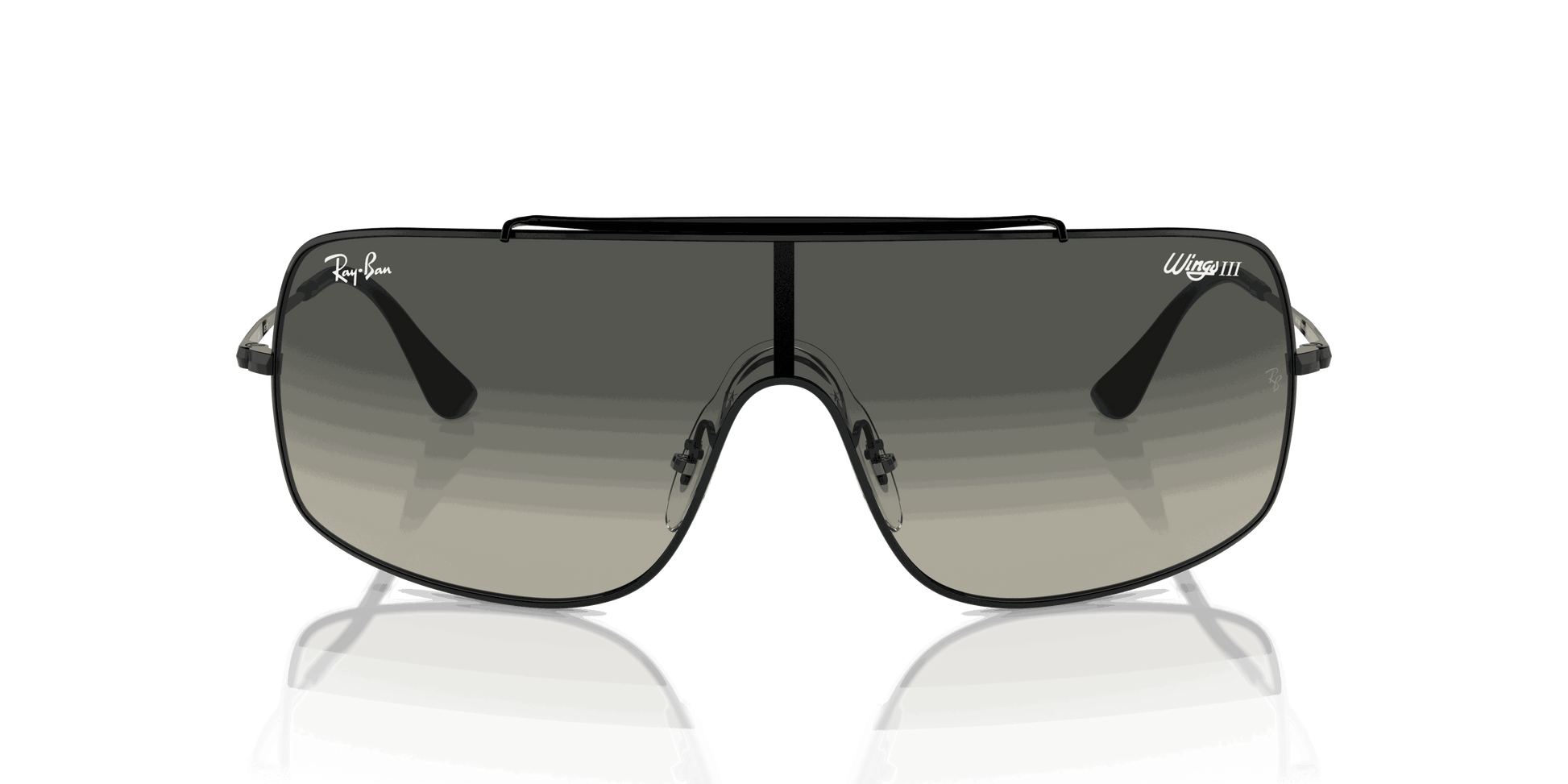 [Grey Lenses, Polished Black Frame]