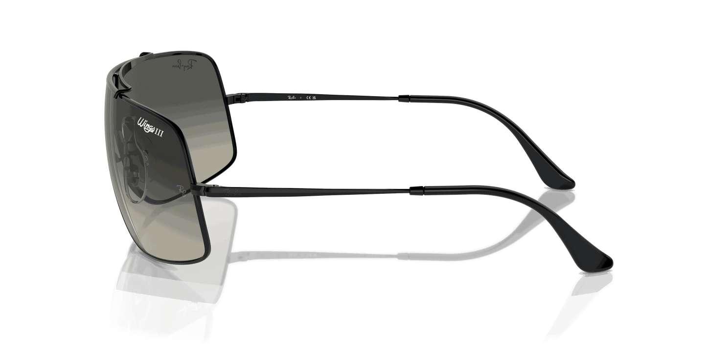[Grey Lenses, Polished Black Frame]