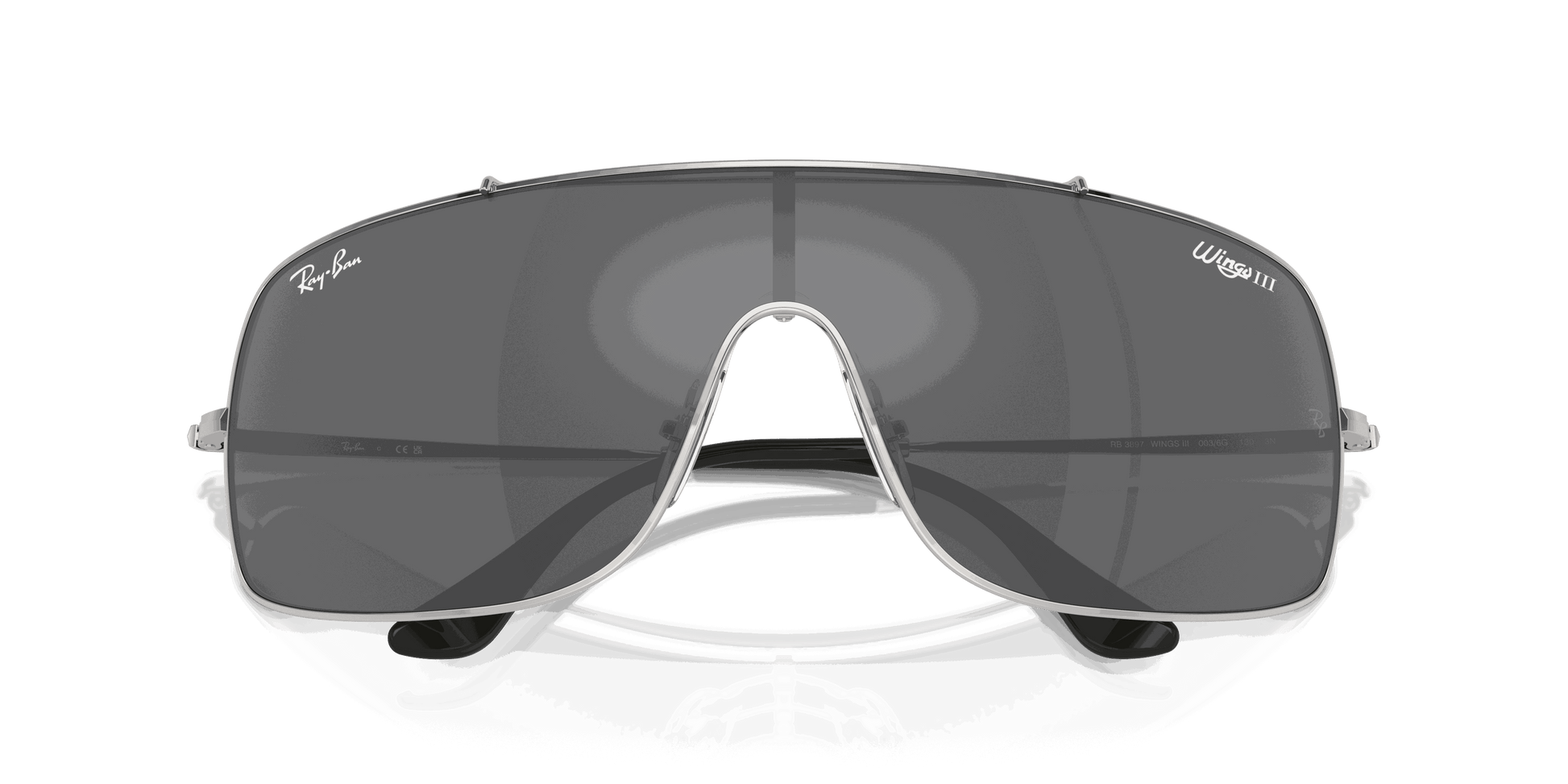 [Grey Lenses, Polished Silver Frame]