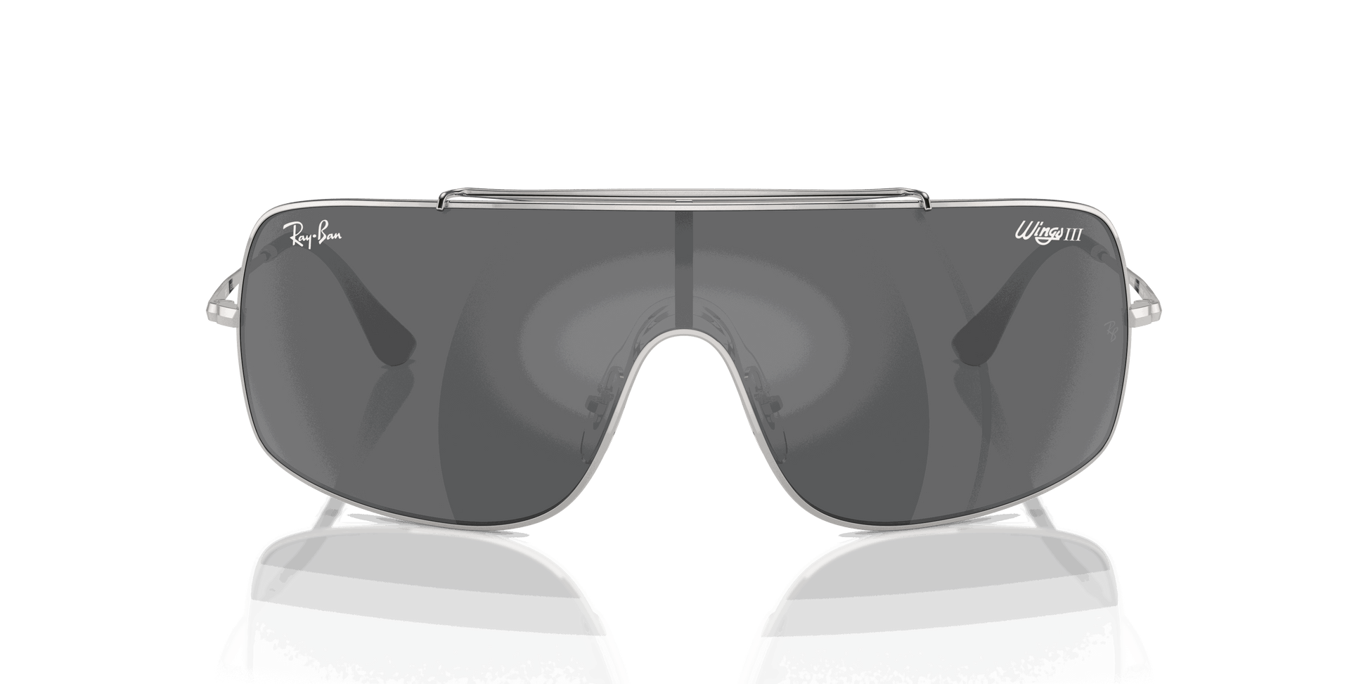 [Grey Lenses, Polished Silver Frame]