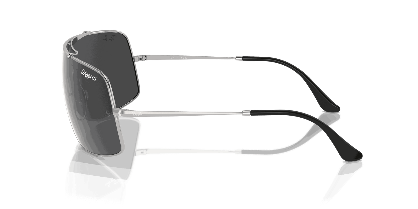[Grey Lenses, Polished Silver Frame]