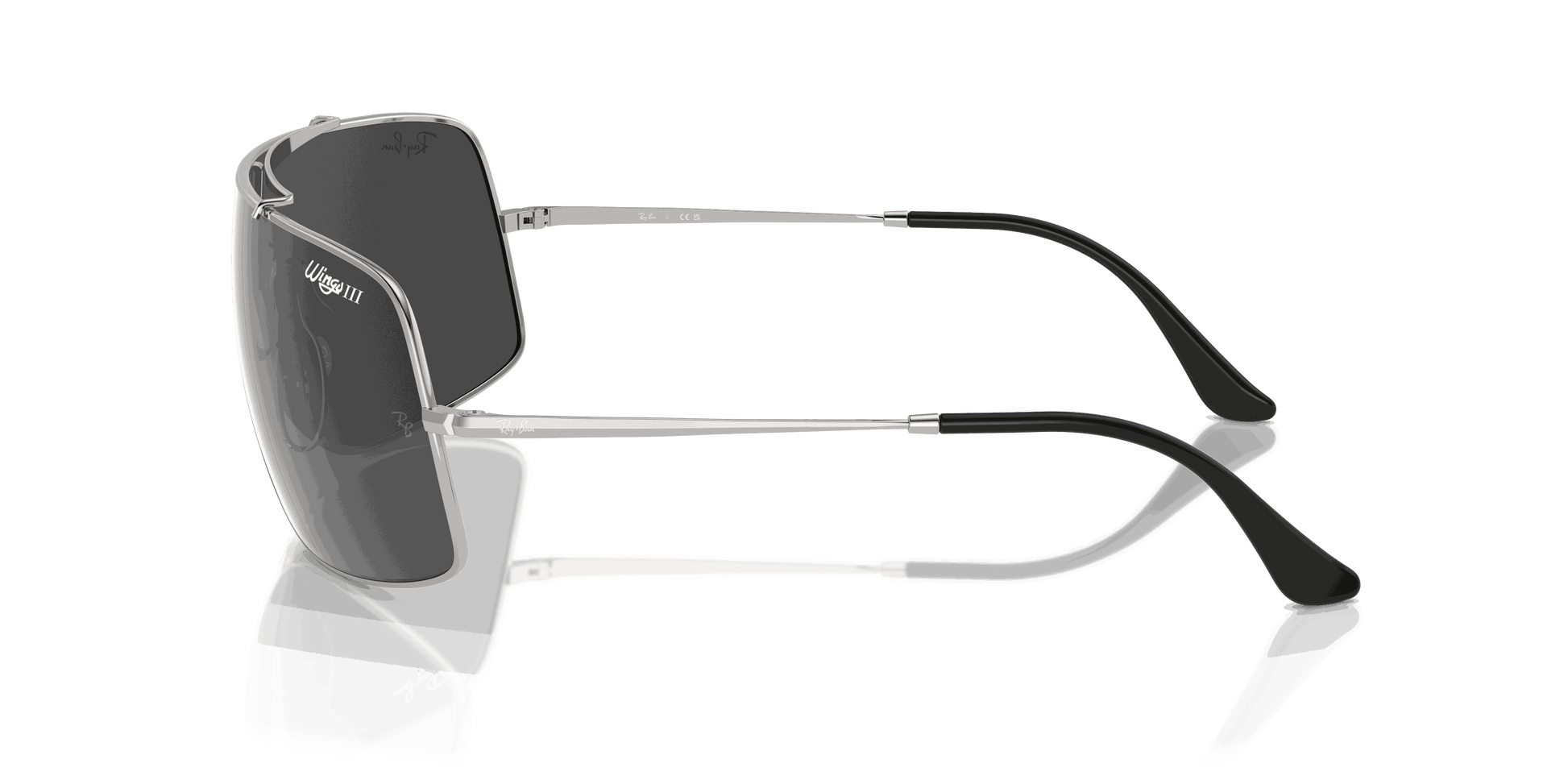 [Grey Lenses, Polished Silver Frame]