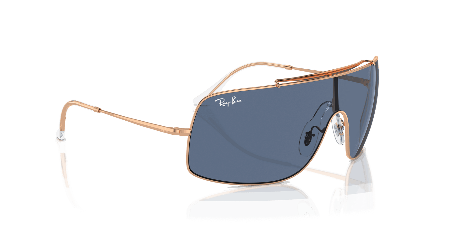 [Dark Blue Lenses, Polished Rose Gold Frame]