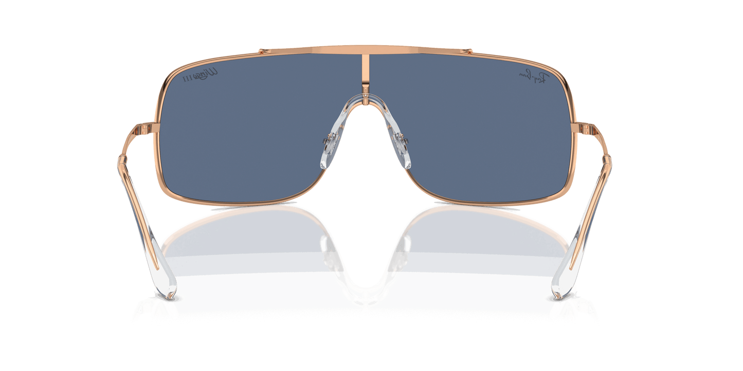 [Dark Blue Lenses, Polished Rose Gold Frame]
