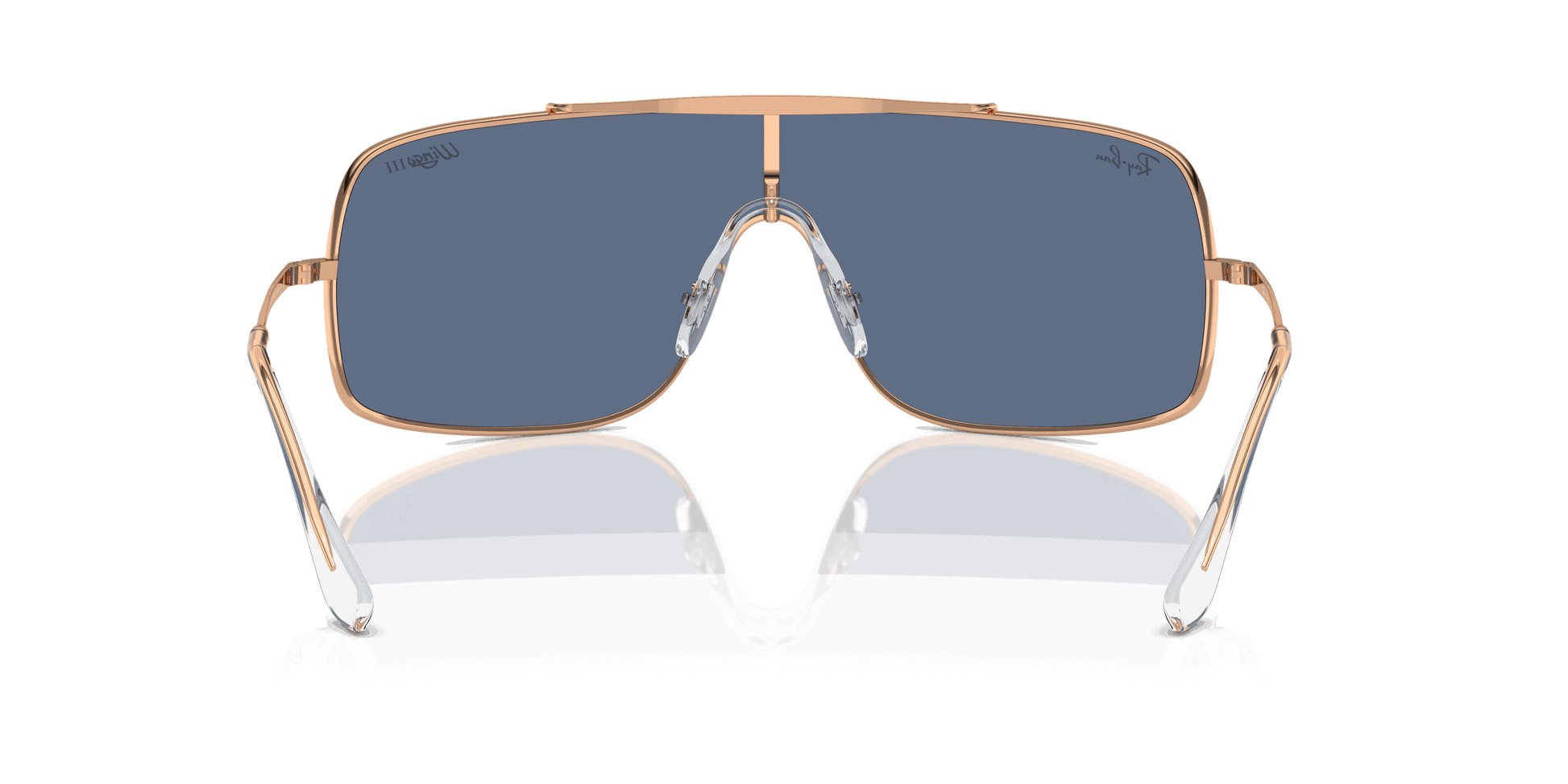 [Dark Blue Lenses, Polished Rose Gold Frame]