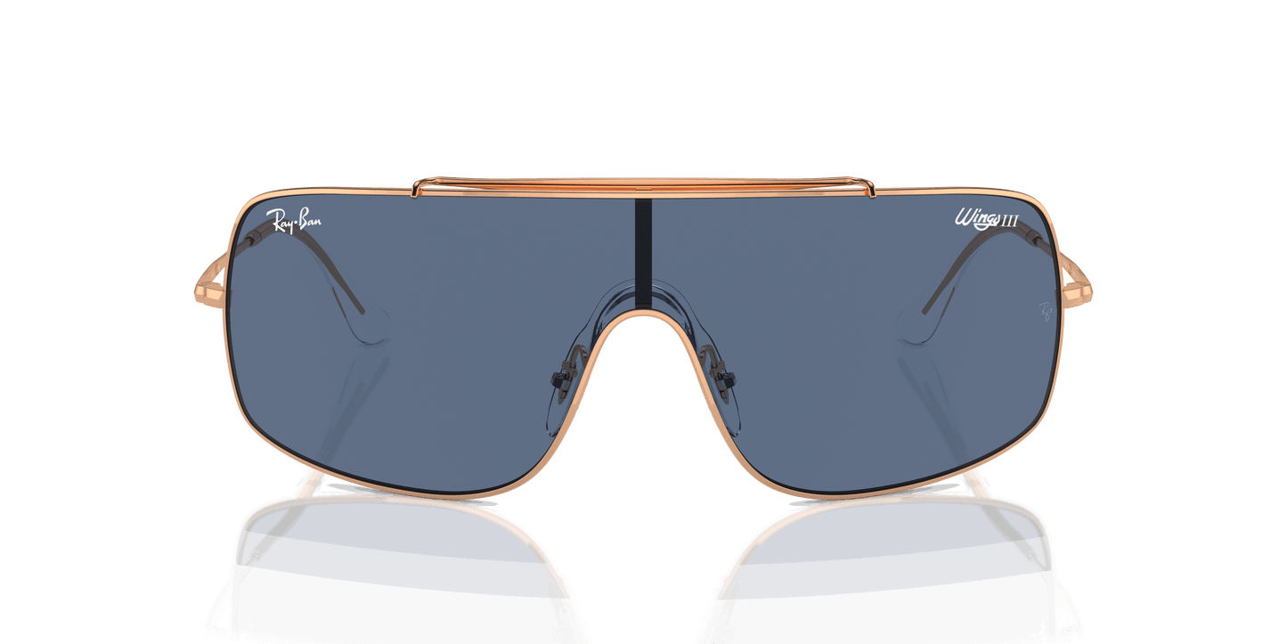 [Dark Blue Lenses, Polished Rose Gold Frame]