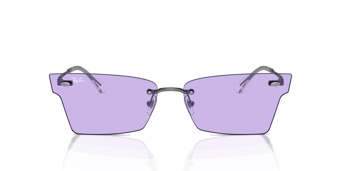 [Violet Lenses, Polished Gunmetal Frame]
