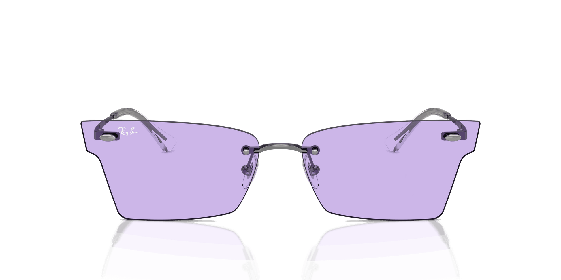 [Violet Lenses, Polished Gunmetal Frame]