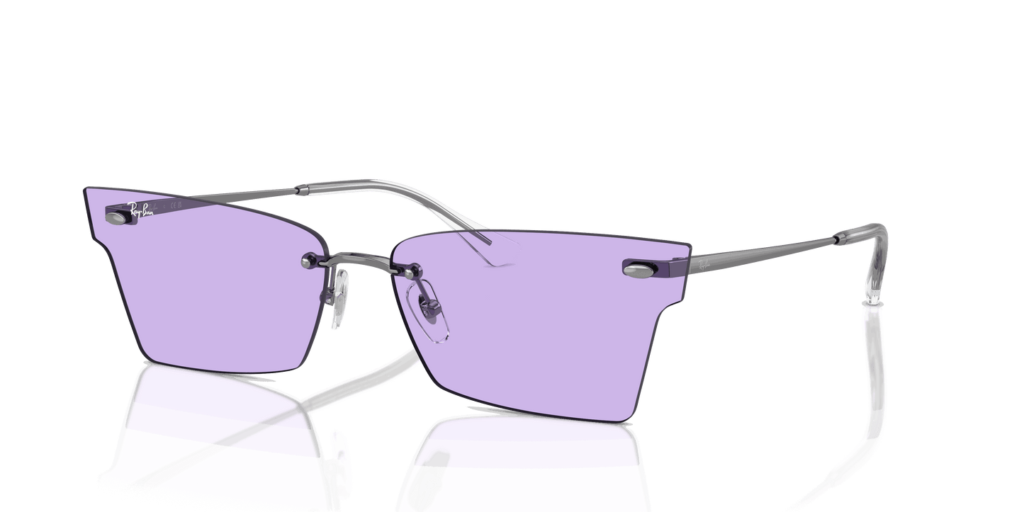 [Violet Lenses, Polished Gunmetal Frame]