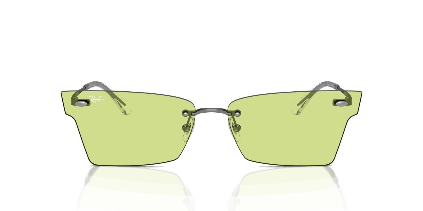 [Green Lenses, Polished Gunmetal Frame]